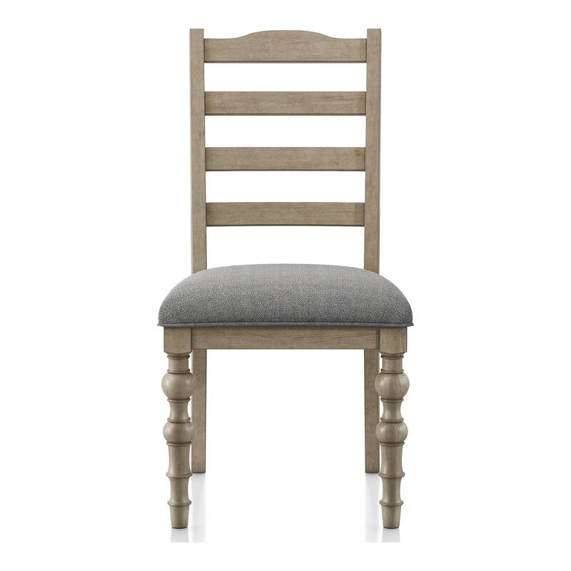 Furniture of America Trenden Modern Farmhouse Solid Wood Padded Seat Dining Chairs (Set of 2)