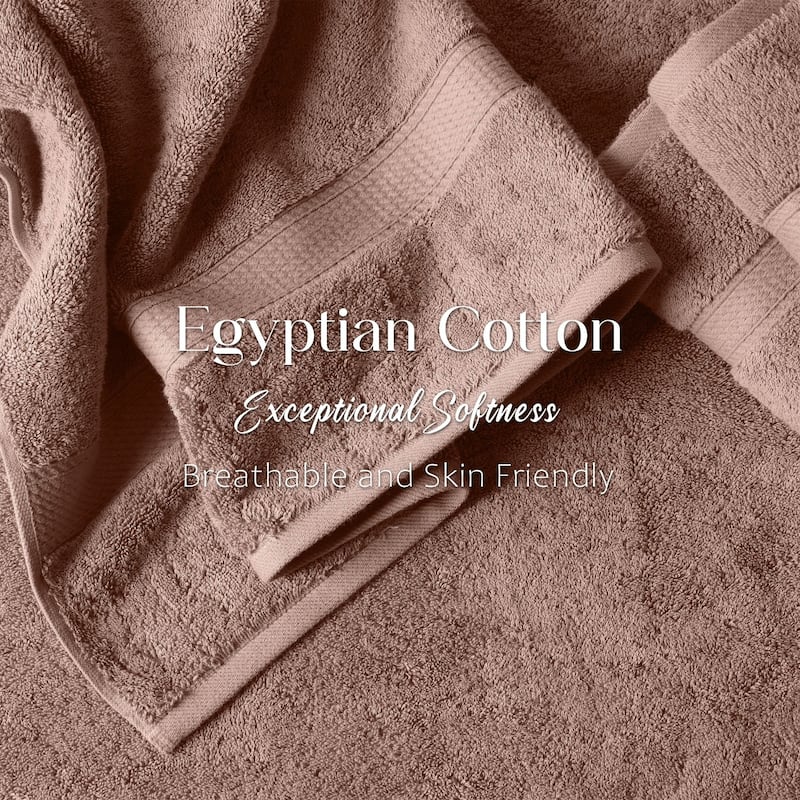 Blue Nile Mills Luxury 2-Piece Egyptian Cotton Bath Sheet Set, Thick Absorbent Oversized Bathroom Towels