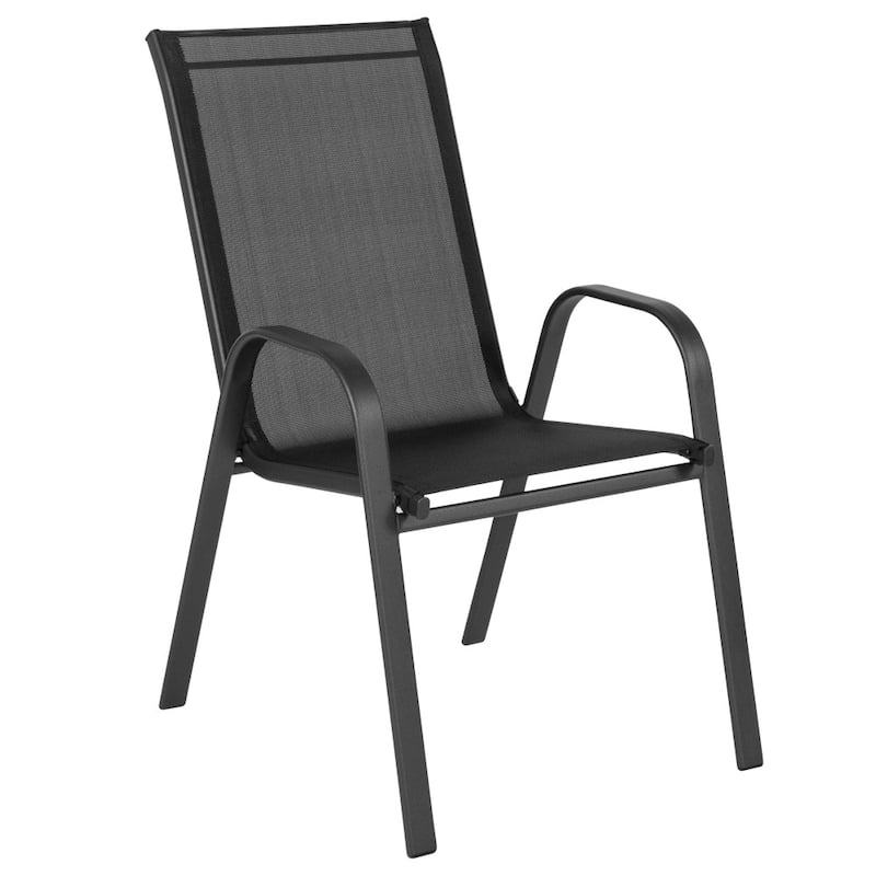Outdoor Stacking Sling Patio Chairs (Set of 4)