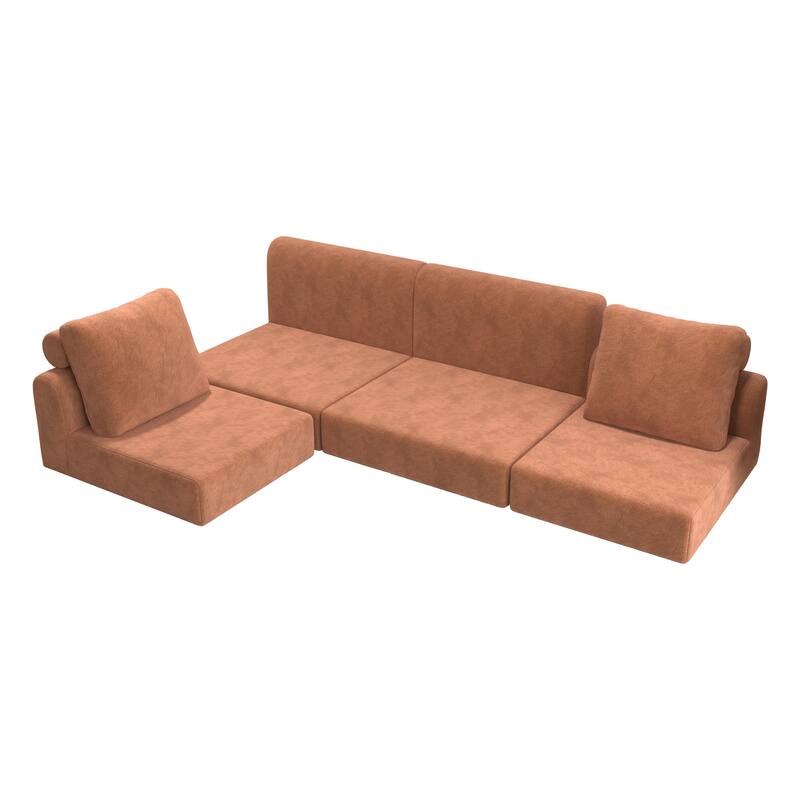 Folding 2 Tier Loveseat Sofa Portable Futon Couch with Cushion Support