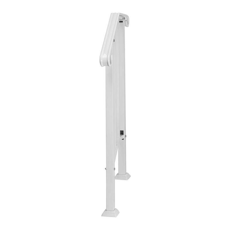 Outdoor Wrought Iron Handrail - White