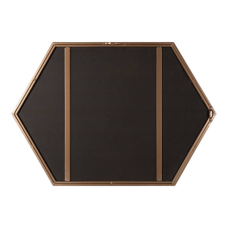 Kate and Laurel McNeer Glam Hexagon Framed Wall Mirror