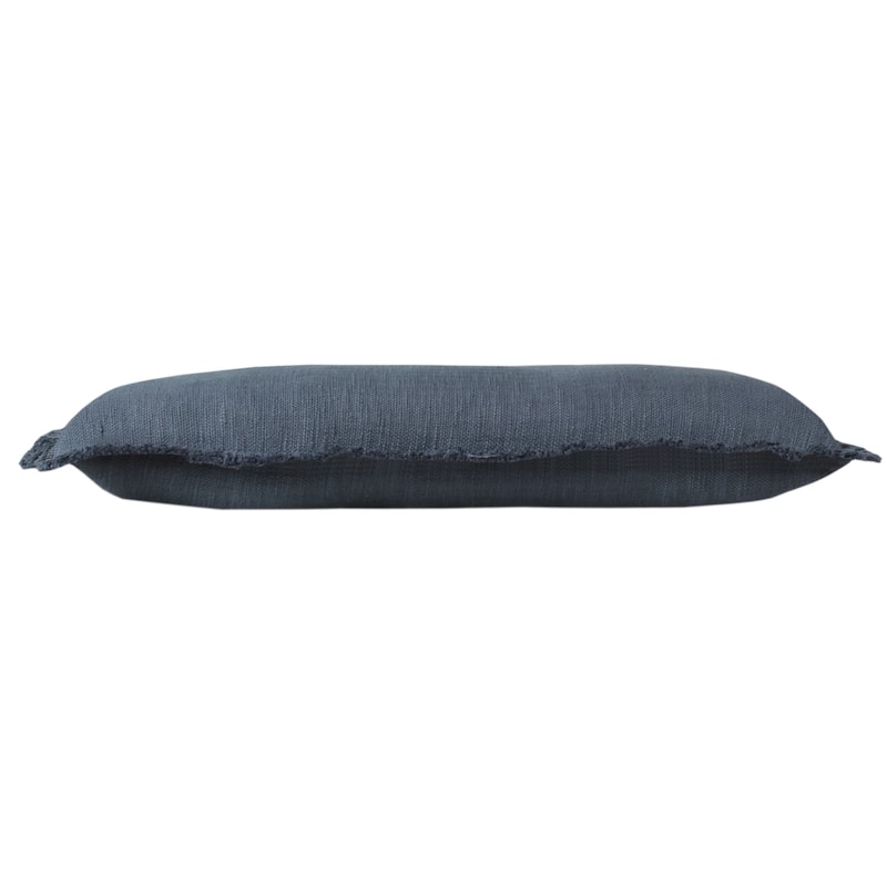 HomeRoots 14" X 36" Navy Blue 100% Cotton Zippered Pillow