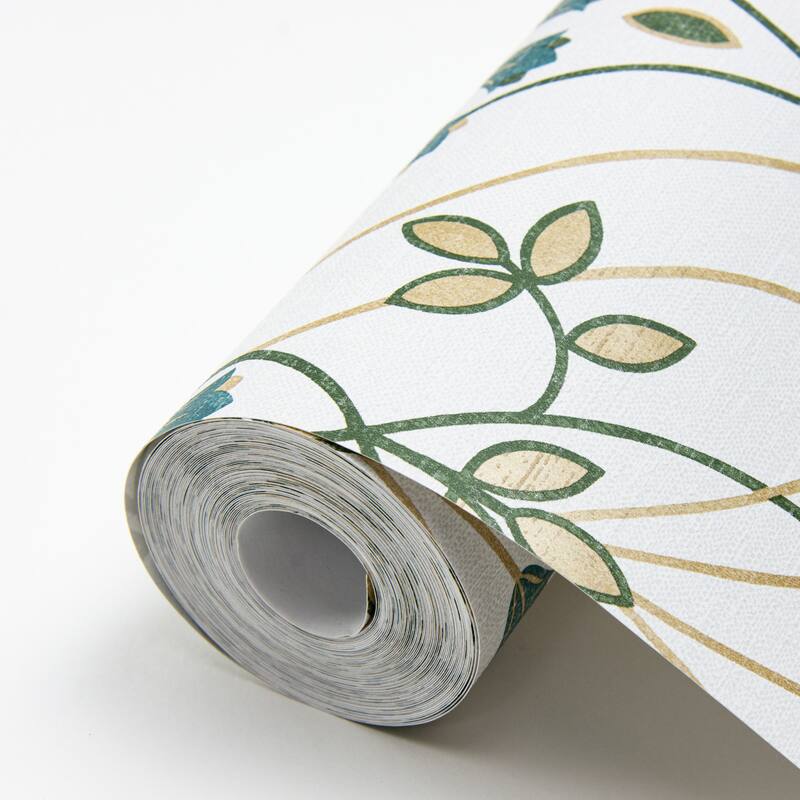 A-Street Prints Dard Teal Tulip Ogee Wallpaper