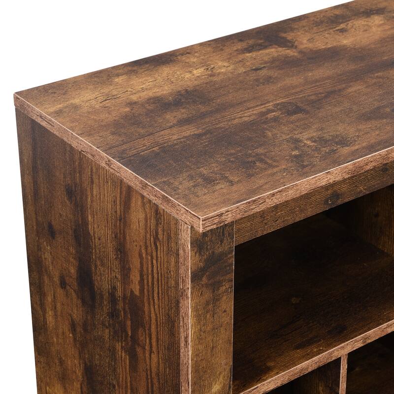 Contemporary Shoe Cabinet with 24 Cubbies & Extra Storage for Hallway or Bedroom