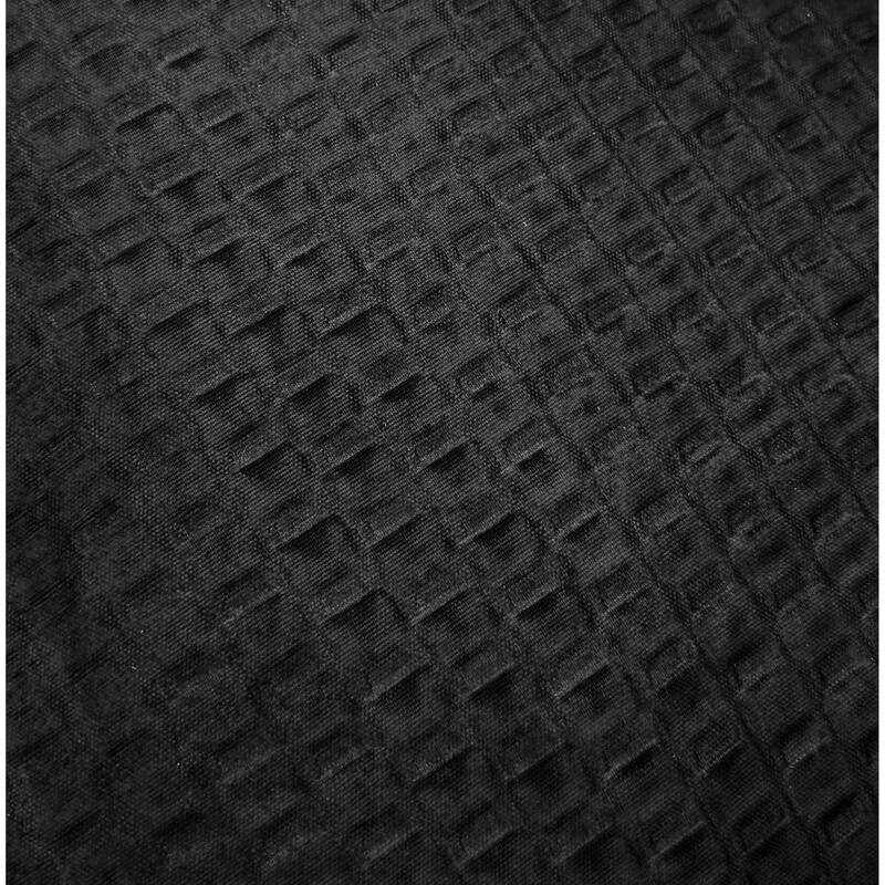 70" x 72" - Black Fabric Textured Glam luxury Shower Curtain