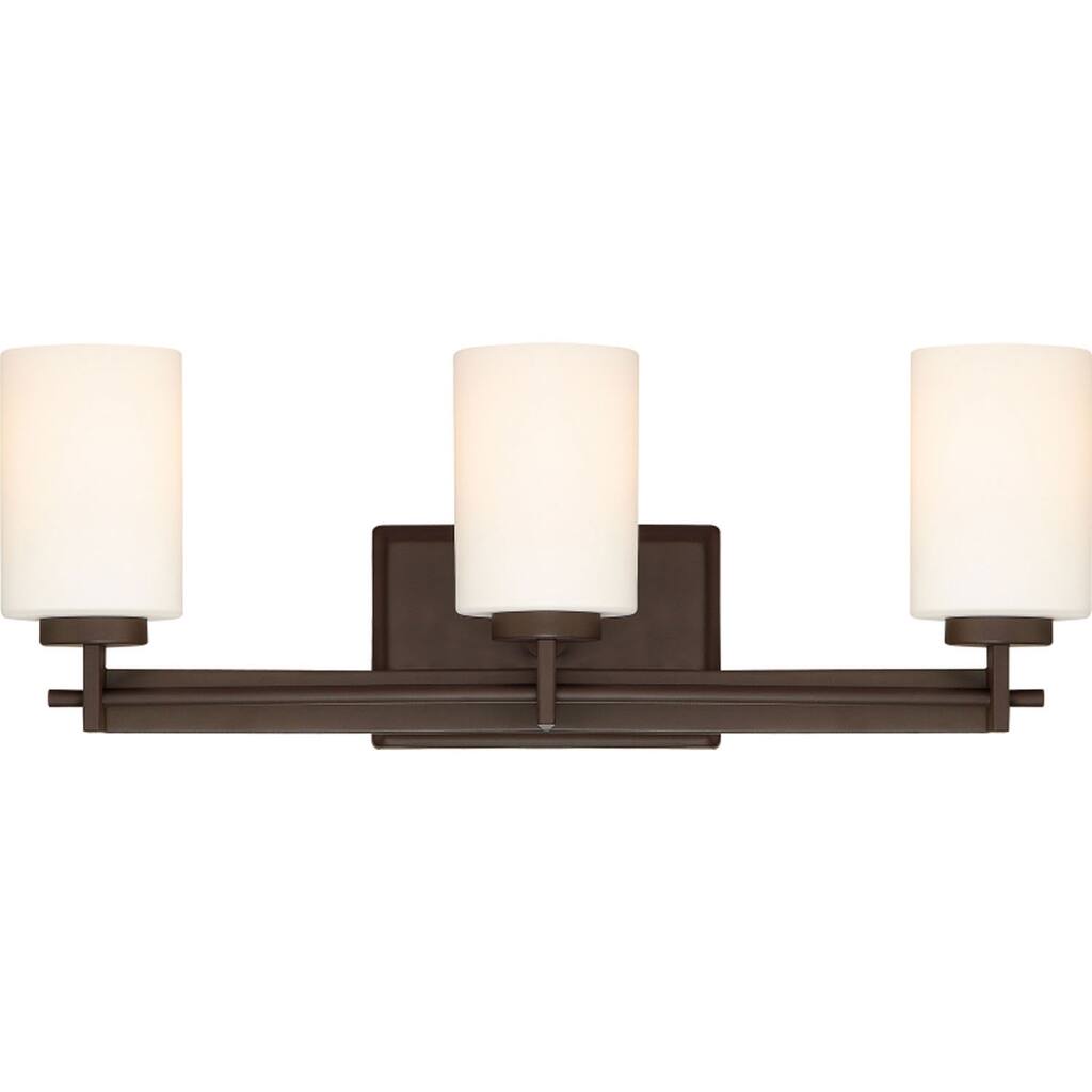 Platinum Three Light Bath Fixture Joanne Western Bronze - Exact Size