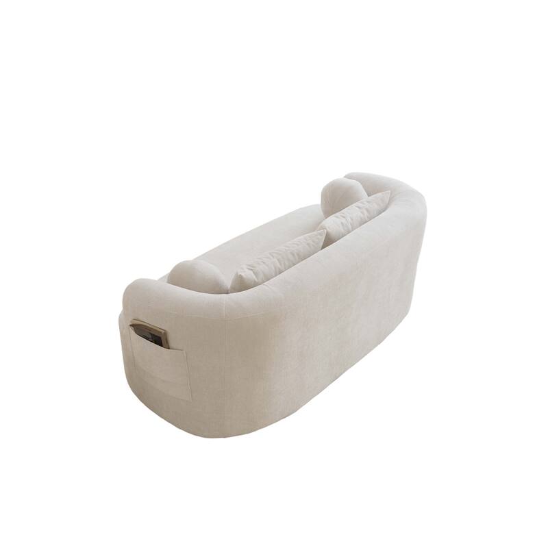 Memory Foam 2-Seater Couch,Deep Seat Modern Sofa