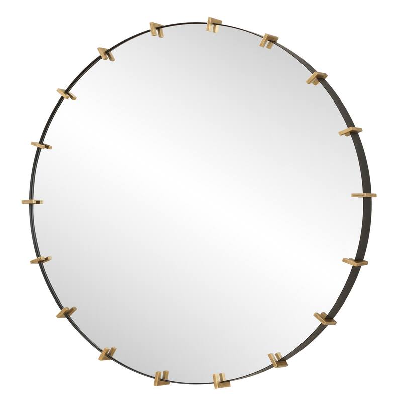 Uttermost Pali Industrial Round Mirror - 43.11'' H X 43.11'' W X 2.56'' D