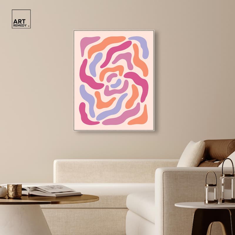 Petals Floral Form Canvas by Art Remedy