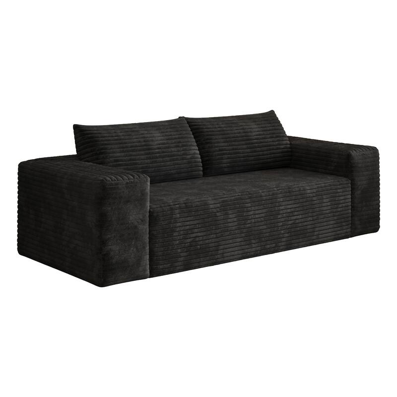 78.8" Corduroy Loveseat Sofa - Deep Seat, No Assembly Required, for Living Room, Bedroom, Apartment