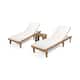 Option Teak Finish + Cream Cushion