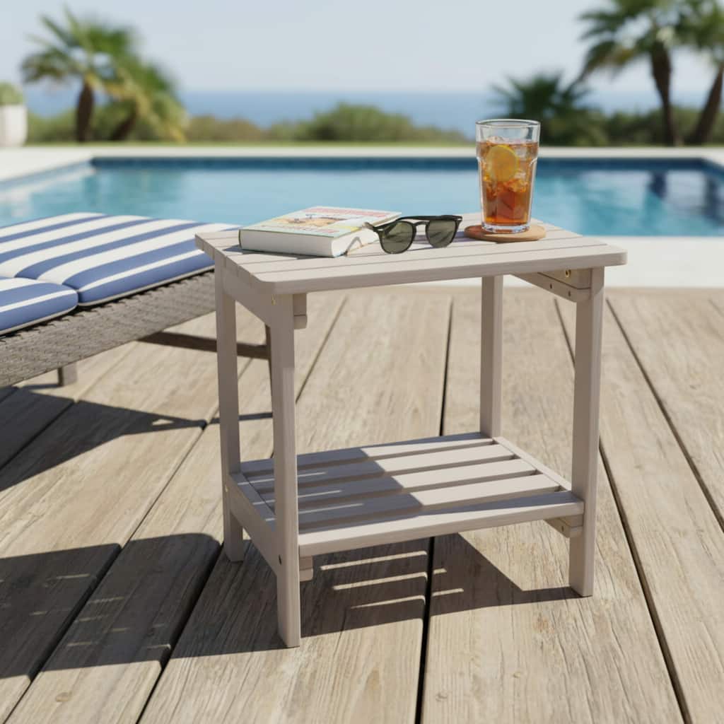 Laguna Adirondack Weather-Resistant 19.75" Wood 2 Tier Side Table