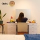 preview thumbnail 15 of 26, Boahaus Elara Extra-Large Vanity Desk with 11 Drawers – Smart LED Mirror & Speakers, Hollywood Lights, or Standard Mirror