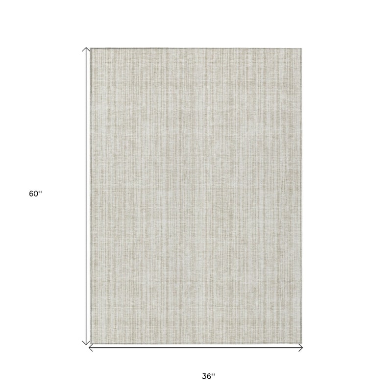 HomeRoots Striped Transitional Rectangle Outdoor Rug
