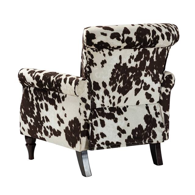 Avelina Nailhead Trim Comfy Accent Armchair with Rolled Arms
