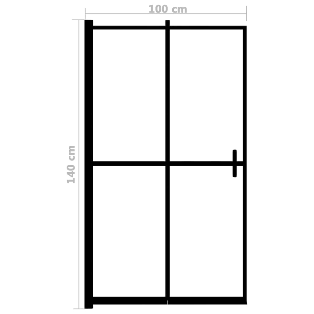 vidaXL Folding Shower Enclosure ESG multisize Black