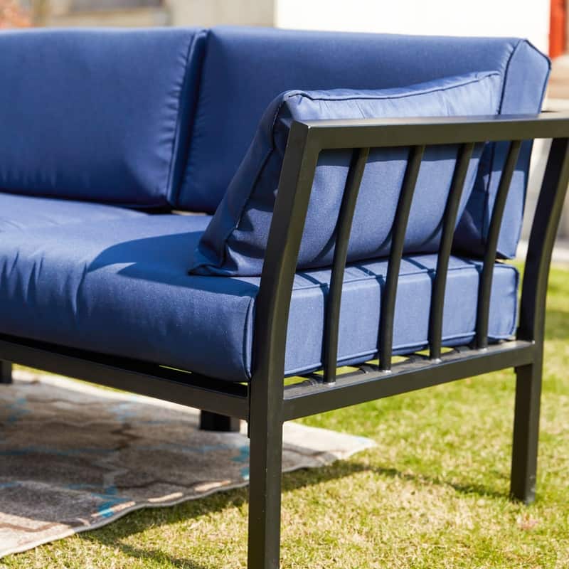 PATIO FESTIVAL 4-Piece Outdoor Sofa Seating Group with Cushions