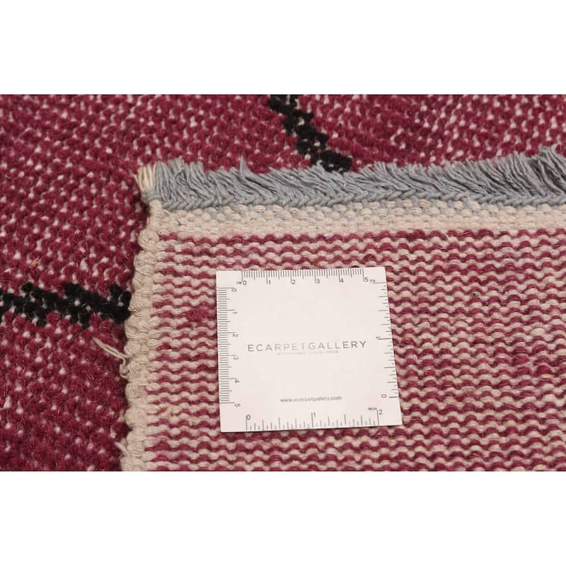 ECARPETGALLERY Hand-knotted Tangier Dark Magenta Wool Rug - 9'6 x 13'9