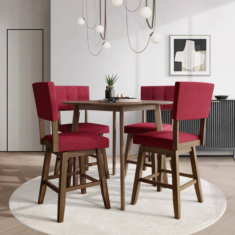 CraftPorch Modern Swivel Counter Chair with Round Table