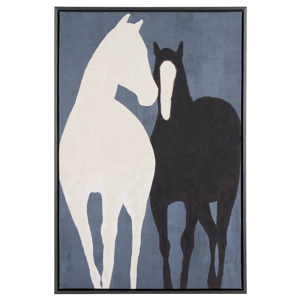 SAFAVIEH Home Walk With Me 24W x 36L-inch Blue Grey/White Framed Wall Art - Blue Grey/White