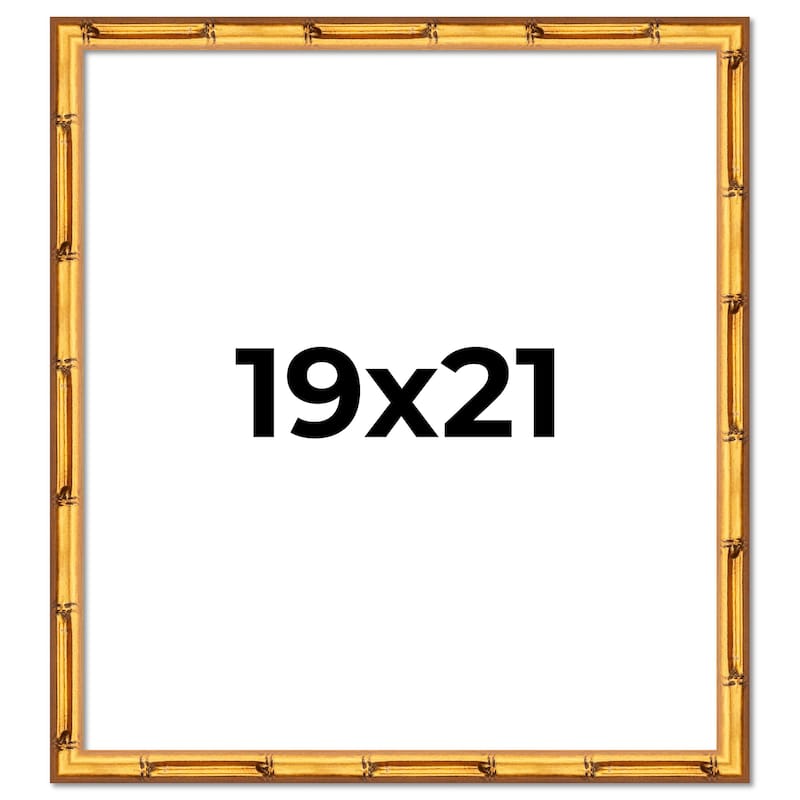 19x21 Frame Gold Bamboo Solid Wood Picture Frame | 1 Inch Moulding