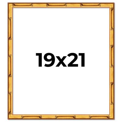 19x21 Frame Gold Bamboo Solid Wood Picture Frame | 1 Inch Moulding