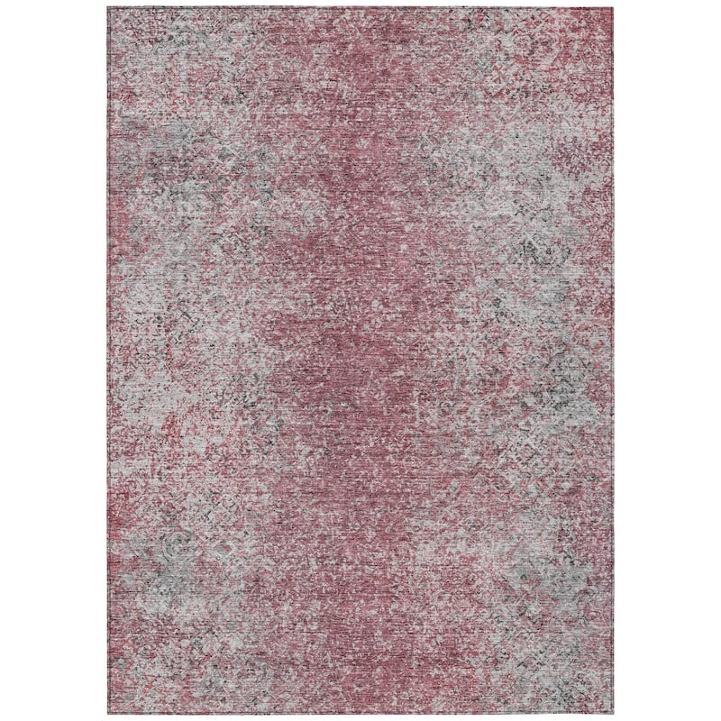 Machine Washable Indoor/ Outdoor Chantille Solid Contemporary Rug