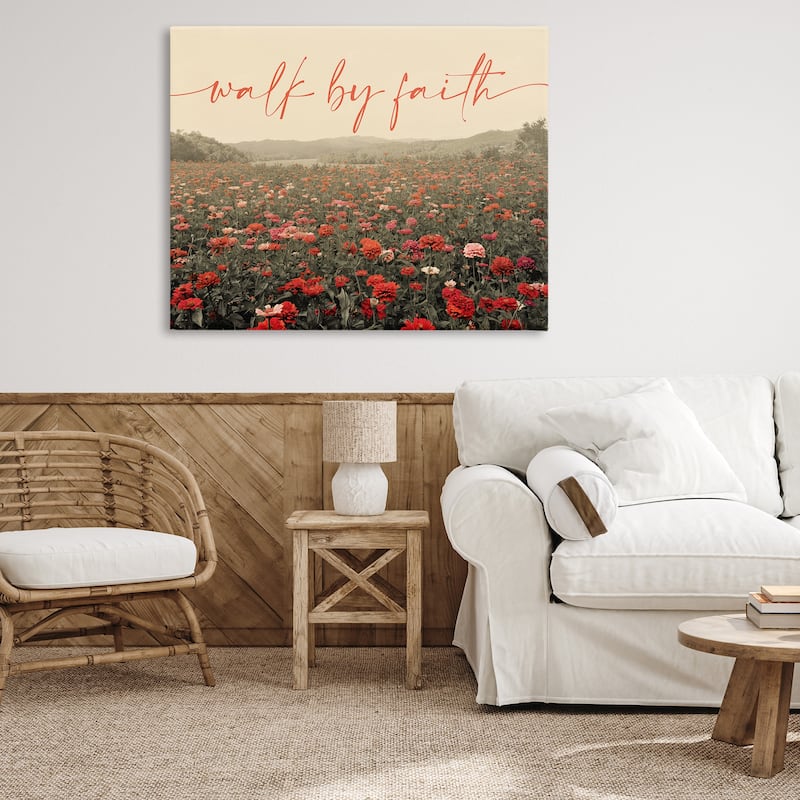 Stupell Walk By Faith Garden Canvas Wall Art Design By GAIL PECK