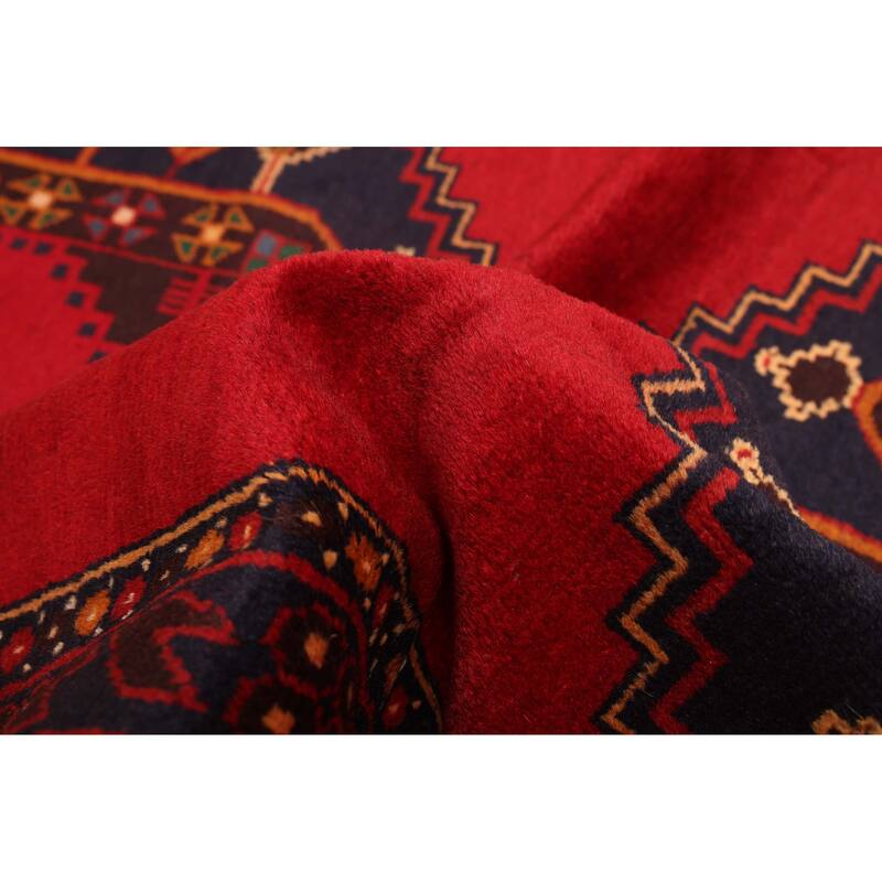 ECARPETGALLERY Hand-knotted Teimani Red Wool Rug - 3'3 x 6'6