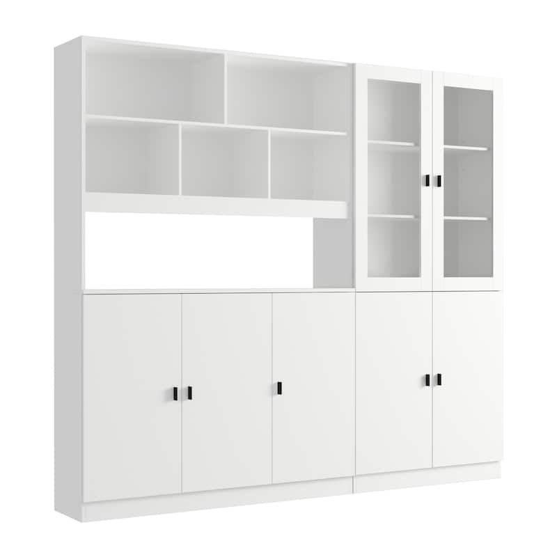 Timechee Combined Bookcase Kitchen Cabinet Media Cabinet Pantry