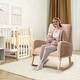 preview thumbnail 44 of 171, HOMYKA 28" Wide Rocking Chair for Nursery with Solid Wood Leg