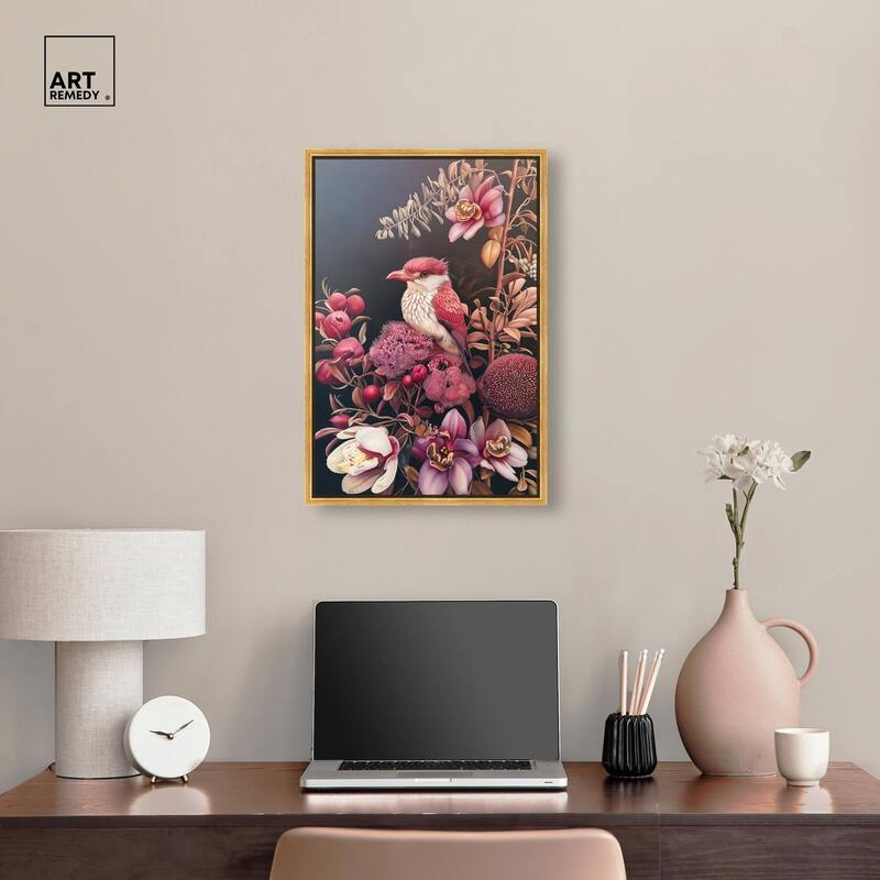 Bird and Bloom Canvas by Art Remedy