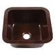 preview thumbnail 2 of 8, Pollock Copper 12" Single Bowl Undermount Kitchen Sink