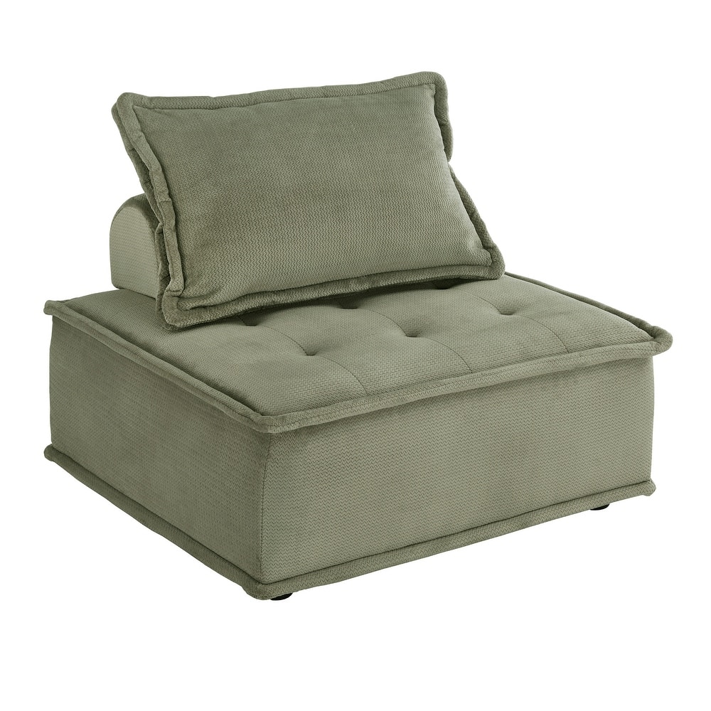 Eureka Velvet Convertible Modular Seating with Pillow Back by iNSPIRE Q Modern