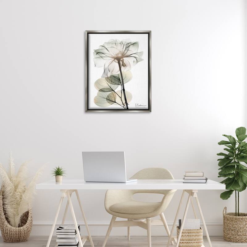 Stupell Modern Minimalist Buds Framed Floater Canvas Wall Art Design By Albert Koetsier