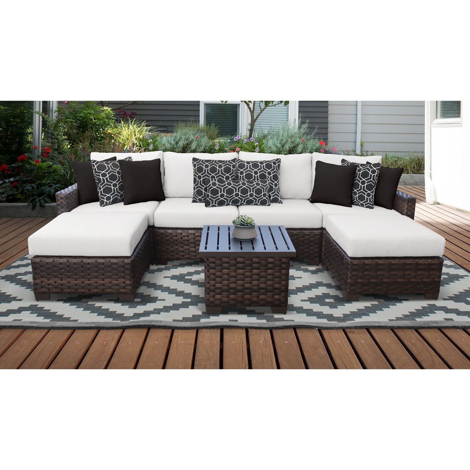 river brook 7 piece outdoor wicker patio furniture set 07a