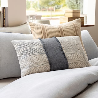 Decorative Hilton Lumbar Throw Pillow or Cover (22 X 14)