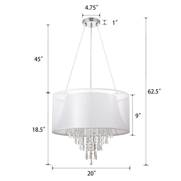 Crystal chandelier with shades outlet