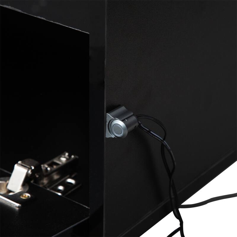 Wall Mounted TV Stand with Led Lights & Power Outlet for Living Room