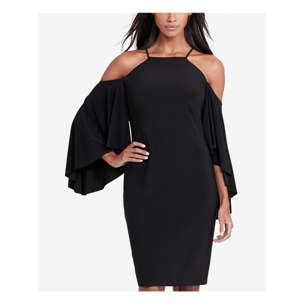 cold shoulder bell sleeve dress