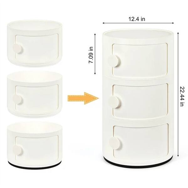 Sliding Barrel Modern Bedroom Nightstand - Bed Bath & Beyond - 39834408