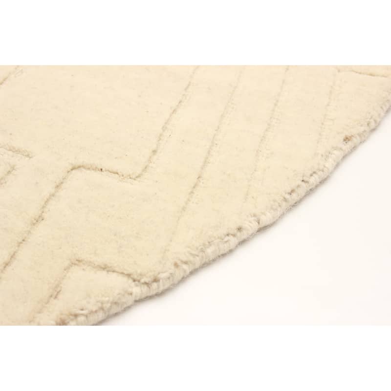 Kashkuli Gabbeh Cream Rug 5'0" x 5'0" - 5'0 x 5'0