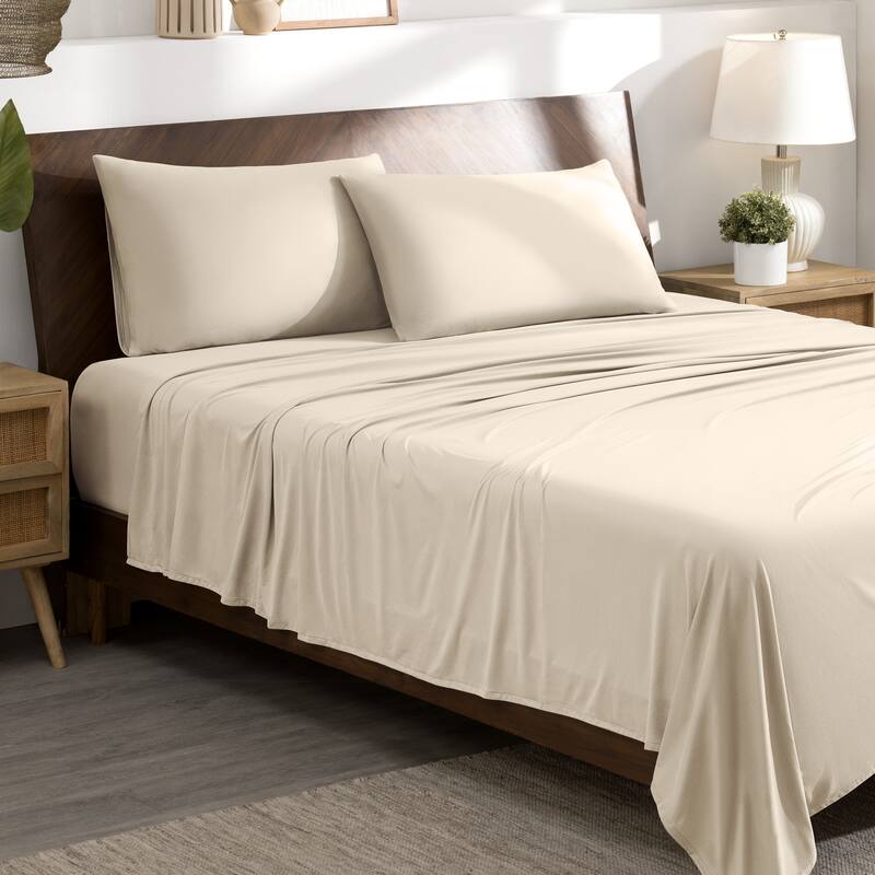 Bare Home Microfiber Stretch Knit Sheet Set
