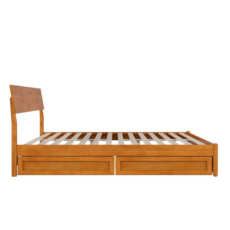 Norla Wood Platform Bed with Storage Drawers