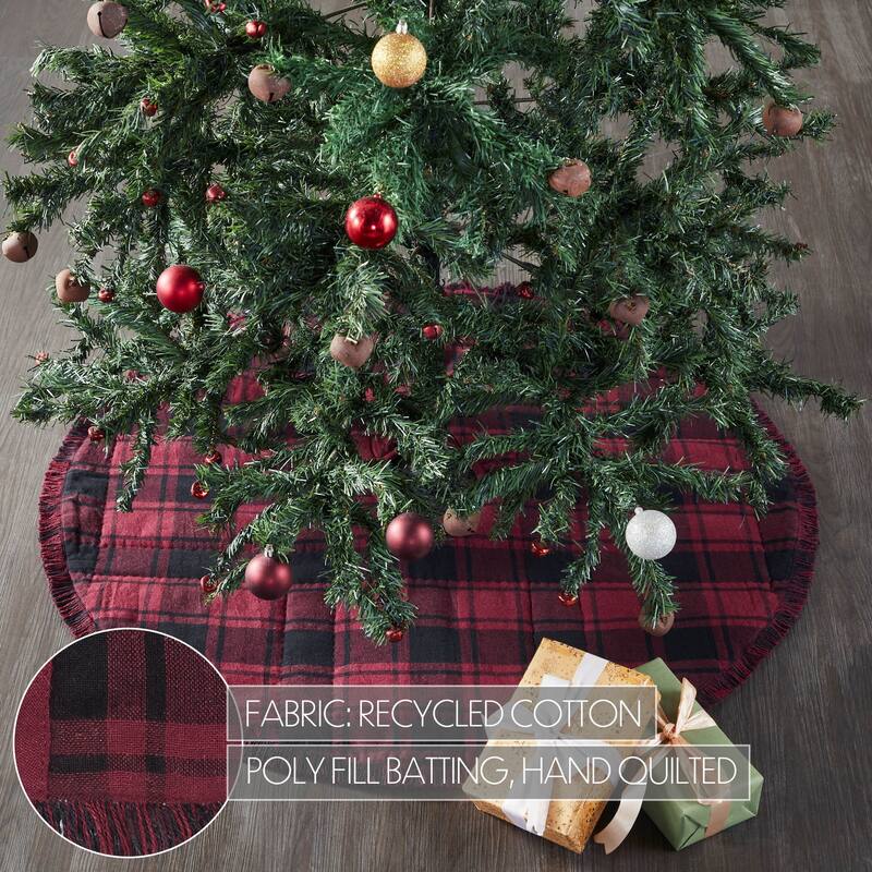 Cumberland Red Black Plaid Tree Skirt 24