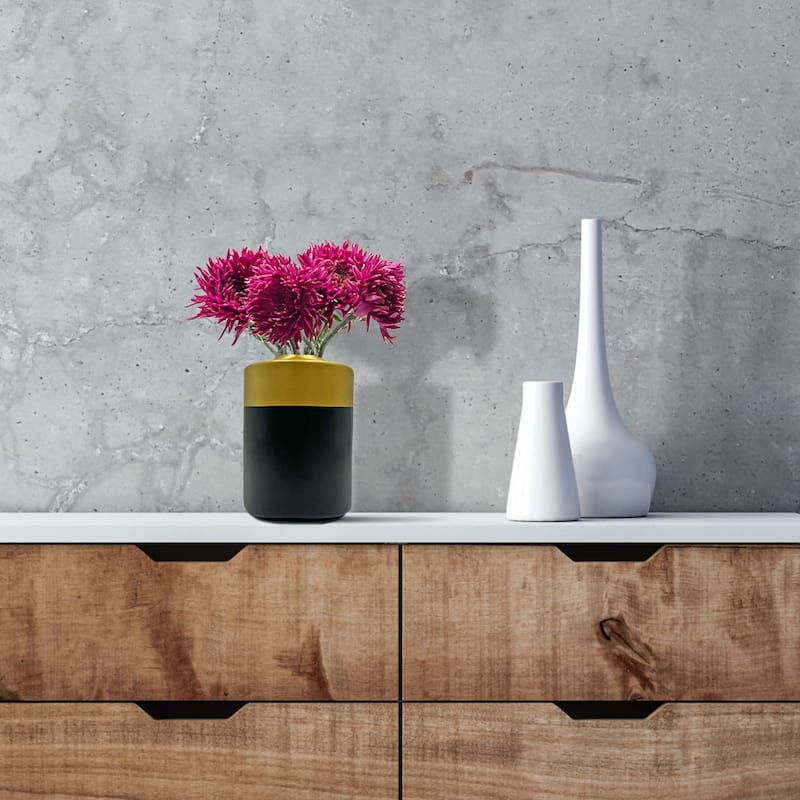 Black and Gold Modern Ceramic Vase