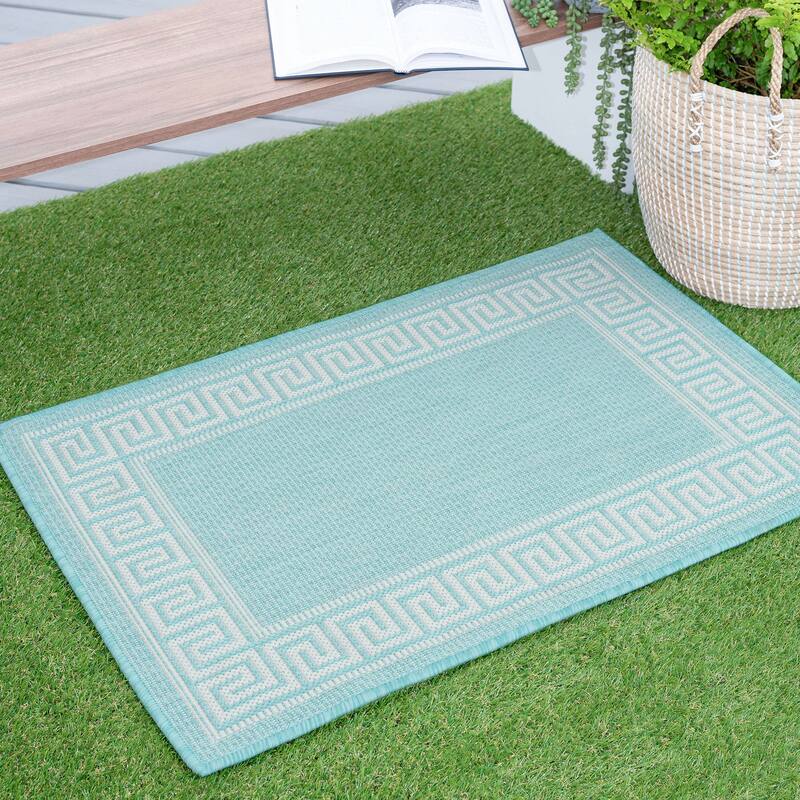 Exo Coastal Border Indoor/Outdoor Area Rug