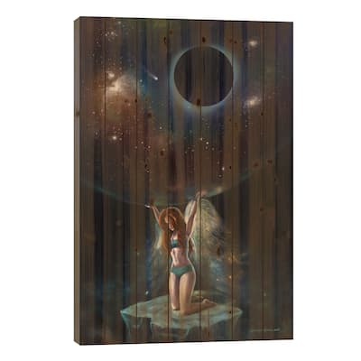 The Power Print On Wood by Anastasia Evgrafova - Multi-Color