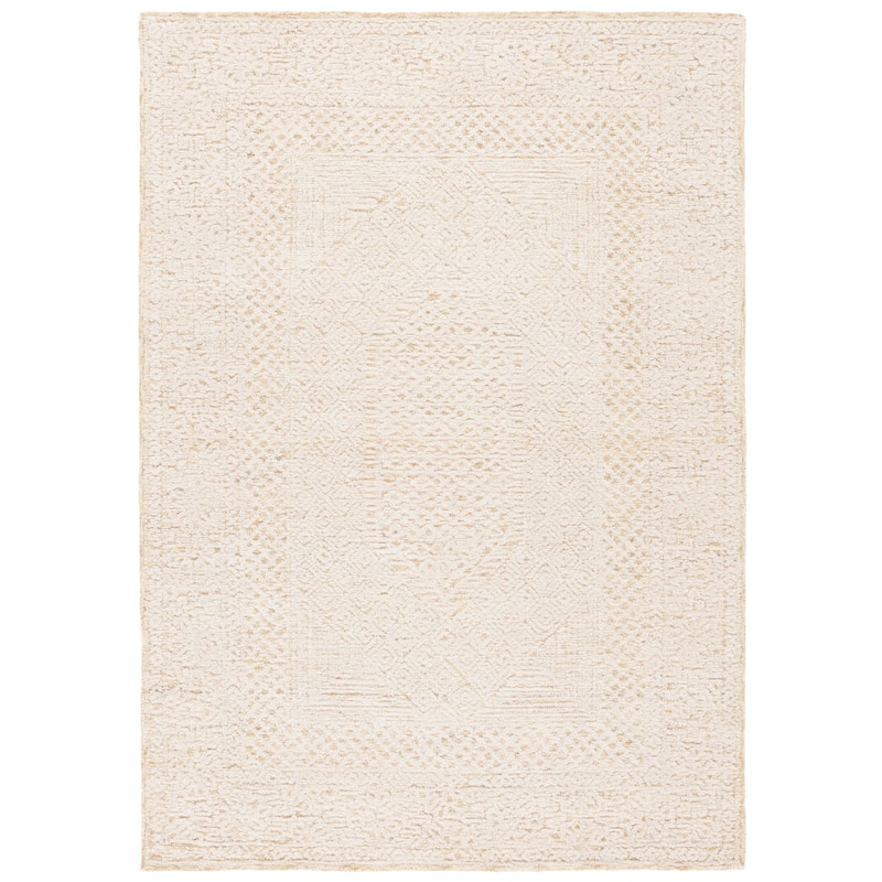 SAFAVIEH Handmade Textural Dyan Contemporary Wool Rug - 8' x 10' - Gold/Ivory